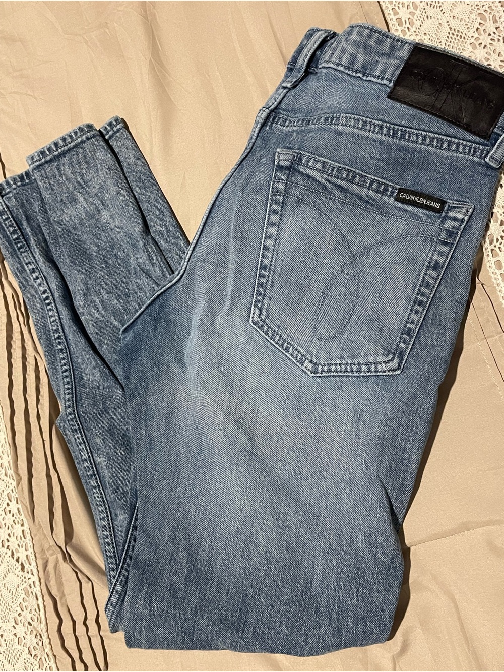 Calvin Klein Men's Light Blue Skinny Jeans